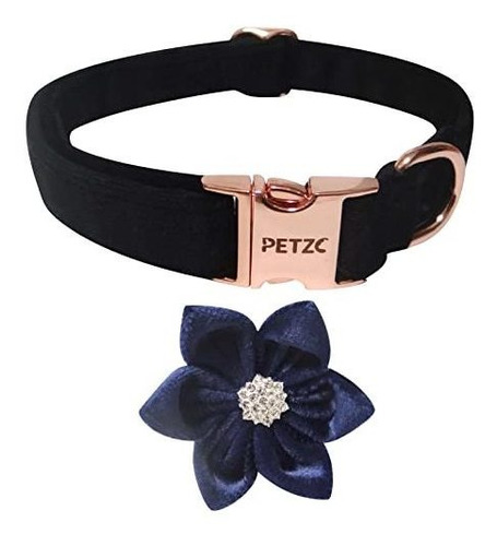 Petzc Flower Girl Dog Collar,metal Buckle Collar De Yvcqa