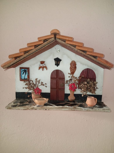 Casita Decorativa Para Paredes De Arcilla