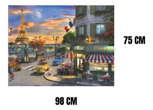Imagen 2 de 7 de Rompecabezas 2000 Pzs Ravensbuger Puesta Del Sol En Paris
