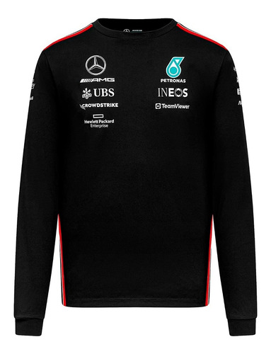 Playera Manga Larga Mercedes Amg Petronas Oficial 2023