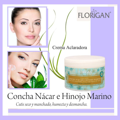 Crema Aclaradora Concha Nácar E Hinojo Marino 350grs. Tipo De Piel Cutis Marchito