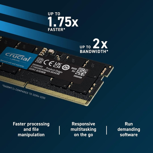 Memoria Ram Para Notebook Crucial Ddr5 16gb 5600mhz So-dimm