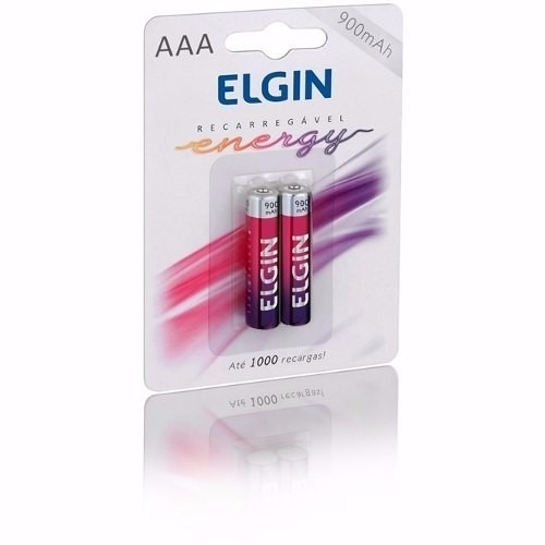 Pilhas Aaa Recarregável Energy C/2 900mah 1,2v - Elgin