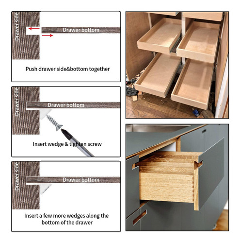 / 120 Soportes De Soporte Inferior De Cajón, Cuñas De Cajón