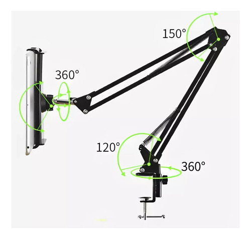 Suporte Celular Tablet Para iPad Articulado 360 Mesa Cama