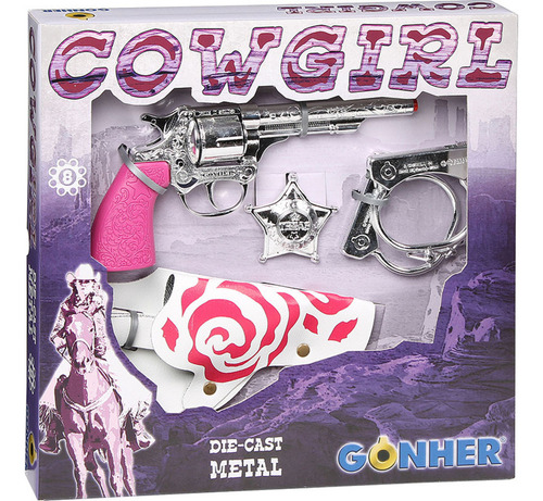 Set Cowgirl Gonher Viejo Oeste Revolver Juguete Infantil Tx