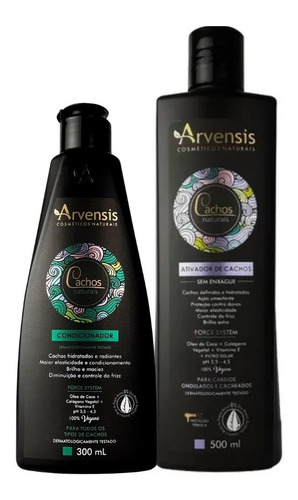 Kit Arvensis Cachos Ativador Ondulados 500ml + Condicionador