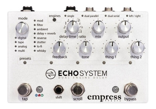 Pedal de efeito Empress Effects Echosystem  branco