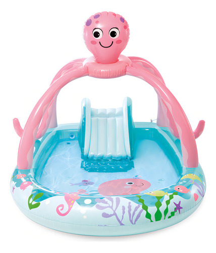 Piscina Playground Inflável Amigo Polvo - Intex 56138 Cor Lilás