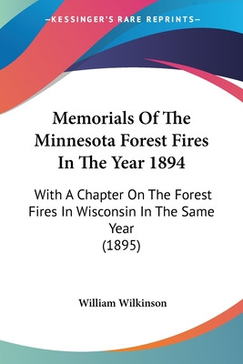 Libro Memorials Of The Minnesota Forest Fires In The Year...