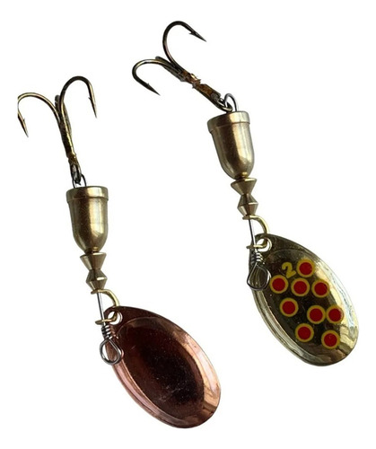 Kit 4 Señuelos Spinner Cucharilla Letales Pesca