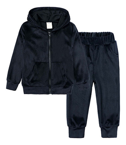 Conjunto De Pantalones Con Capucha De Manga Larga Para Niñas