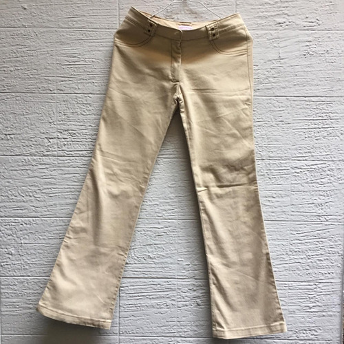 Pantalon Beige Gabardina