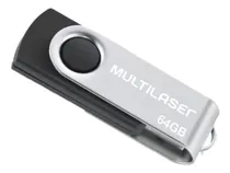 Comprar Pen Drive 64gb Multilaser Twist2 Pretou002Fprata Pd590
