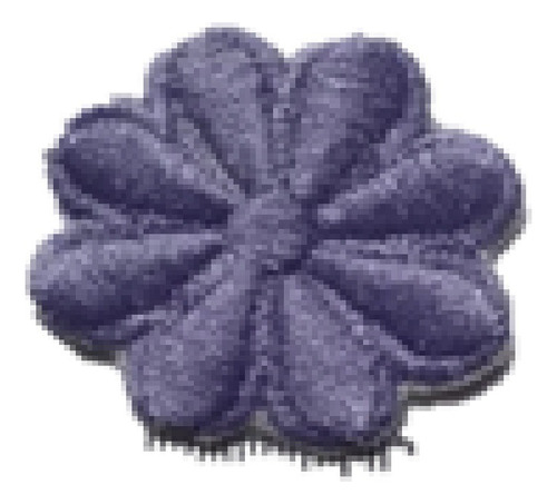 Parche Aplique Bordado Flor 4cm.plancha Packx6 Lila