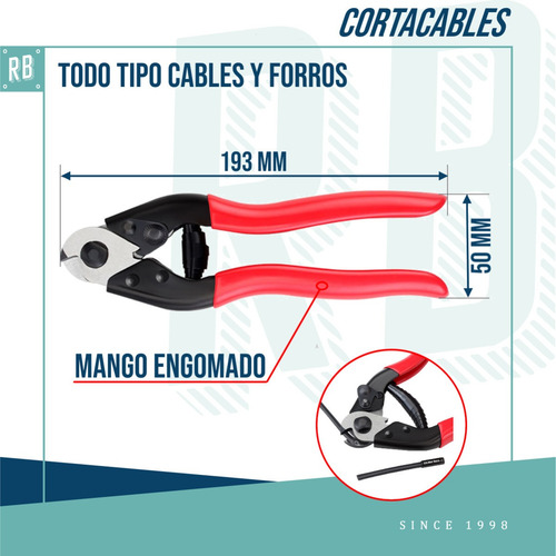 Imagen 3 de 10 de Herramienta Tough Alicate Corta Cables Bicicleta - Racer Bikes