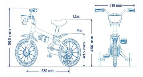 Bicicleta Aro 12 Com Rodinhas Do Stitch Bike Nathor Disney