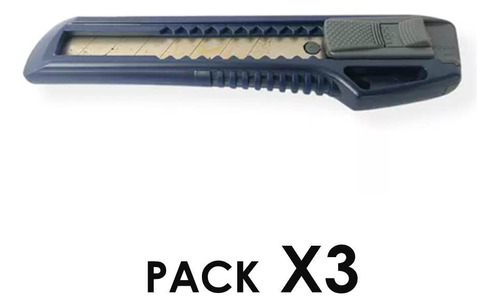 Exacto 18mm Artesco Plastico Pack X3 Pzas