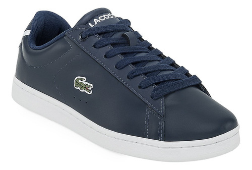 Zapatillas Lacoste Carnaby Cuero Negras Y Blancas