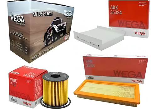 Kit Filtros X3 Wega Fiat Qubo/fiorino 1.4 