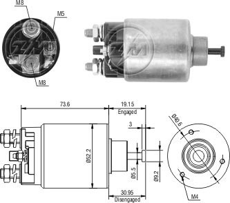 Solenoide 12v Chevrolet S10 Blazer Camaro Subarbu Isuzu Pg26