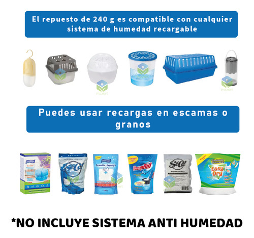 Absorbedor Humedad Recambio Universal 240g Floral
