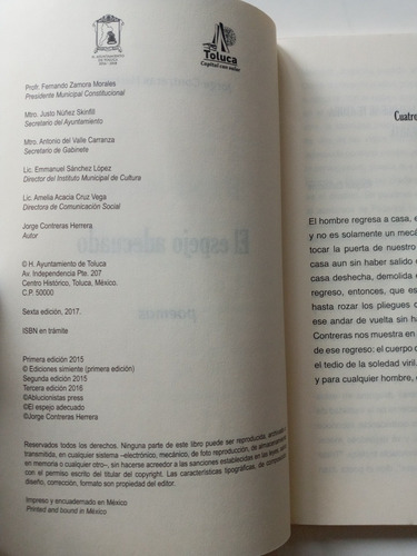 El Espejo Adecuado. Jorge Contreras Herrera. H. Ayuntamiento