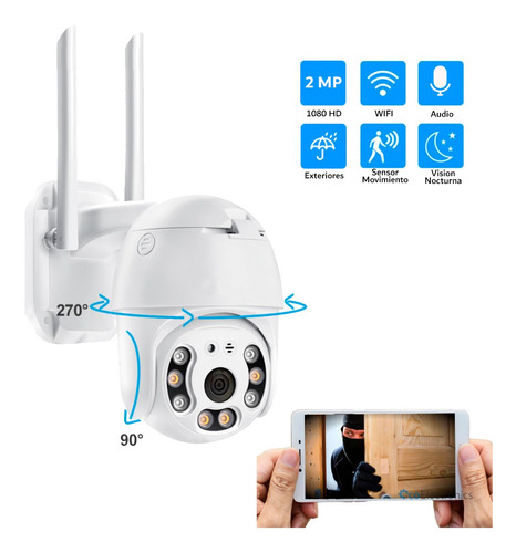 Camara Ptz Ip Wifi 1080hd Inalambrica Vigilancia Exteriores