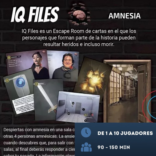 Iq Files Amensia - Juego De Cartas Escape Room En Español
