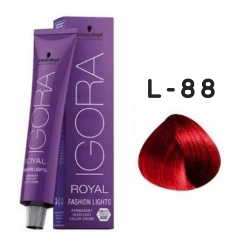 Tinte Professional Igora Royal 60ml L-88 Rojo Intenso 