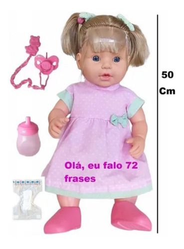 Imagem 3 de 7 de Boneca Fashion Doll Fala 72 Frases C/ Acessórios - Miketa