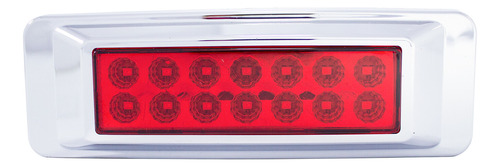 Plafón Lateral Rectangular 14 Leds Estrobo Rojo Tunelight