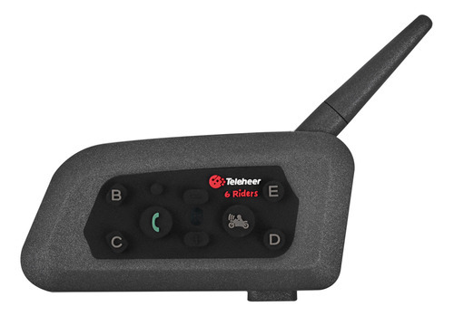 Intercomunicador Teleheer V6 Bluetooth 5.1 P/casco De Moto