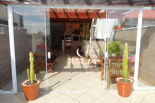 Cobertura Totalmente Mobiliada Com 2 Dormitórios À Venda, 70m² + 70m² Por R$ 563.900 - Vila Pires - Santo André/sp - Co0968