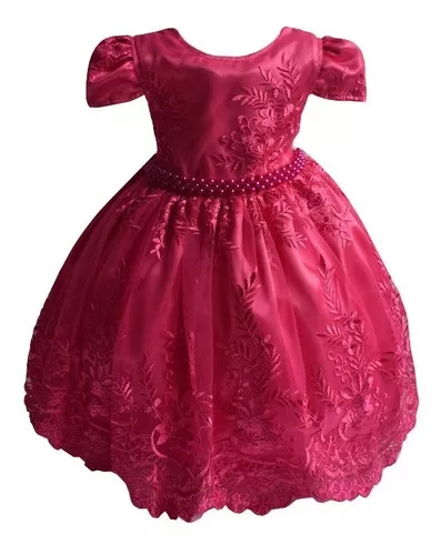 Vestido Social Festa Infantil Beagle Rosa Barbie Core - - Amourele