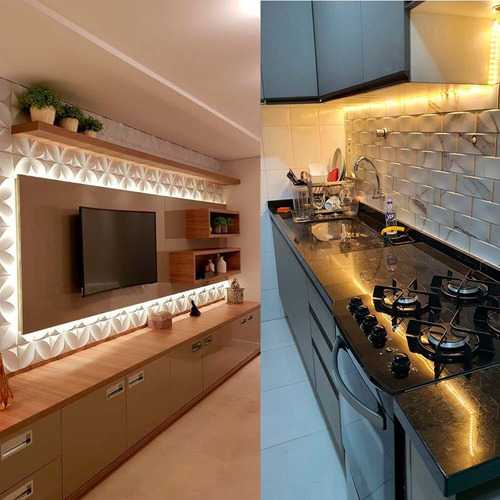 15m Fita Led Rgb 3528 Rolo 5m Ip65 A Prova D'agua + Fonte