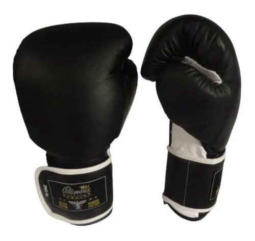 Guantes Box Piel Negro 12,14y16oz Palomares Genuino Fpx