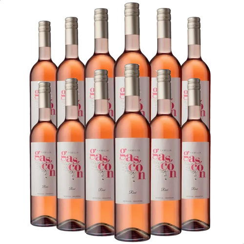 Vino Rosado Familia Gascon Rose Malbec - Pack X12 Unidades