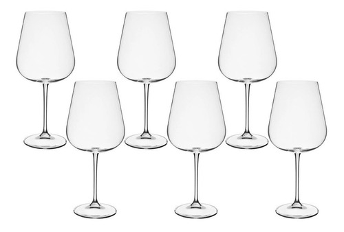 Imagen 3 de 8 de Copas Copón Vino Cristal Bohemia Ardea 670ml Set X6