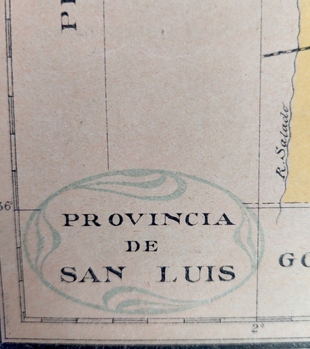 Mapa 1921 Provincia De San Luis Plano