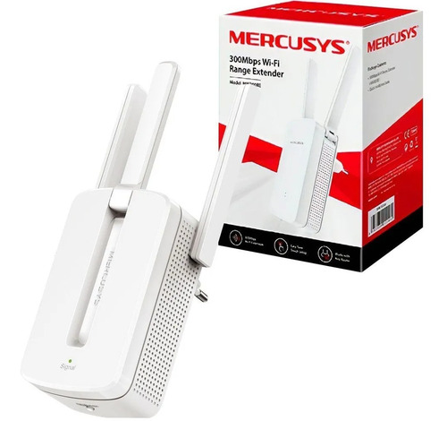 Imagem 1 de 4 de Repetidor Sinal Wi-fi Mercusys Mw300re 300mbps 3 Antenas