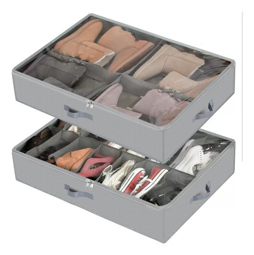 Organizador Zapatos Bajo Cama Almacenamiento Zapatero Set X2