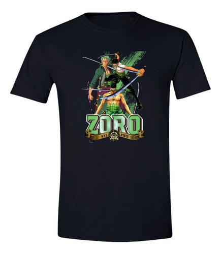 Playera Hombre Anime One Piece Zoro Roronoa 000344n