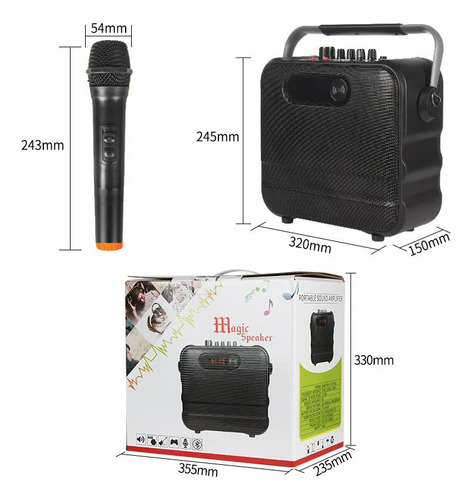 Megafono Portatil Bluetooth Con Microfono Inalambrico M-669i