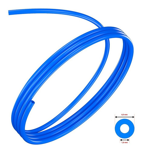 1m Tubo Ptfe Teflon 4.0x1.9mm Impressora 3d Bowden + Brinde!