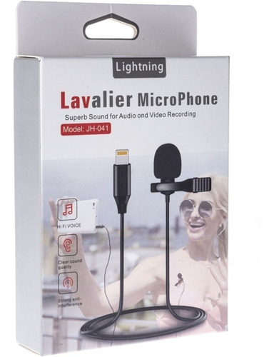 Micrófono Solapa Lavalier Para iPhone Puerto Lightening 