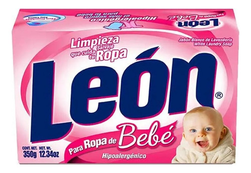 Pack 3 Jabónes Ropa León Alto Poder 350gr Bebe Hipoalergenic