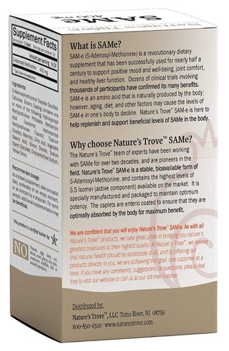 Same Vitaminas Sam-e 30 Tabletas Americano
