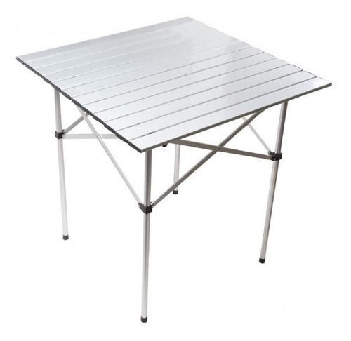 Mesa Plegable Enrrollable Broksol Aluminio 70x70 Camping