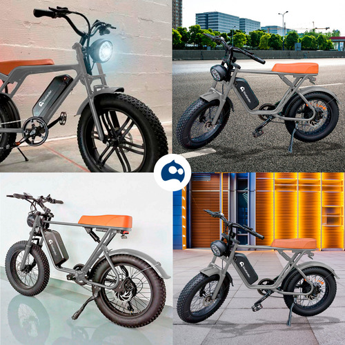 Bicicleta Eléctrica 51km/h Motor 48v/750w Pantalla Colorida Color Negro